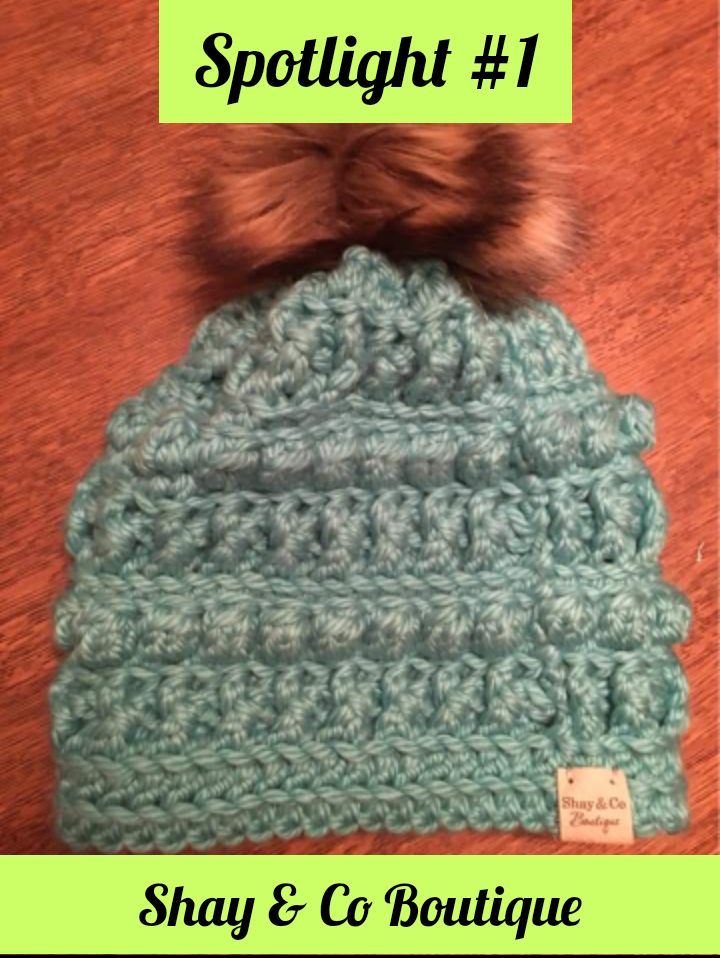 Shay & Co Boutique Baby Blue Pom Hat