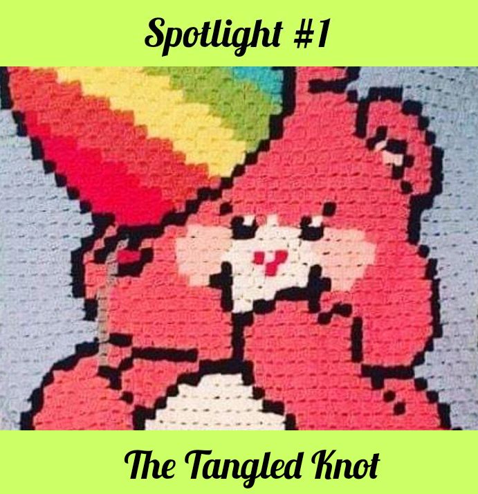 The Tangled Knot Crochet C2C Care Bear Blanket