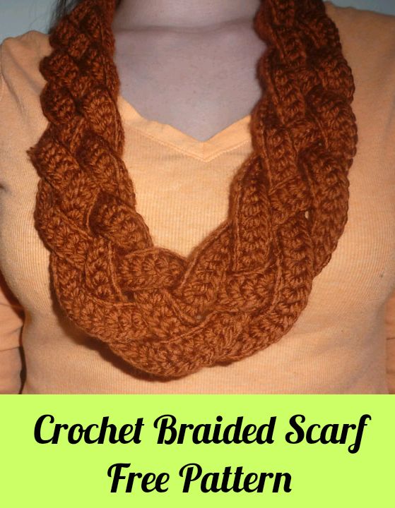 Crochet Braided Scarf Free Pattern
