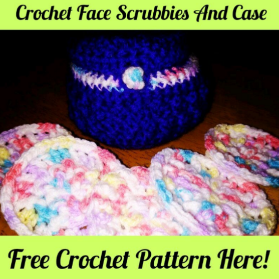 Crochet Face Scrubbies & Case Free Pattern